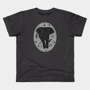 "Harmony of Elephants and Music" Kids T-Shirt